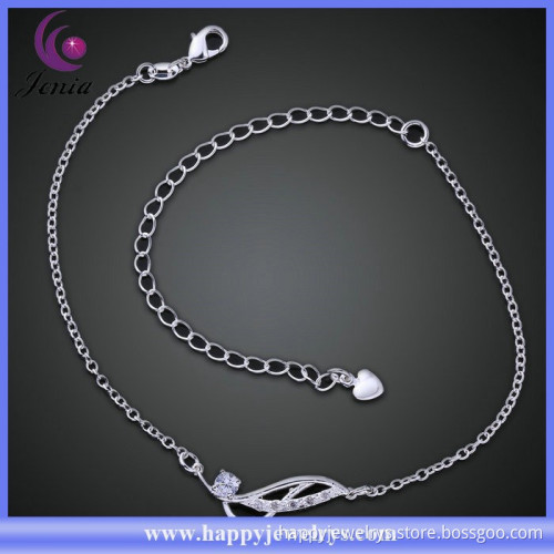 Factory direct price wholesale alibaba 925 silver plated anklet jewelry fashion (CA036-B)